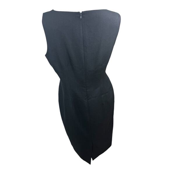 Jones Studio Separates Deep Blue Classic Sleeveless Dress 12 Sheath V-neck NWT - Picture 3 of 11